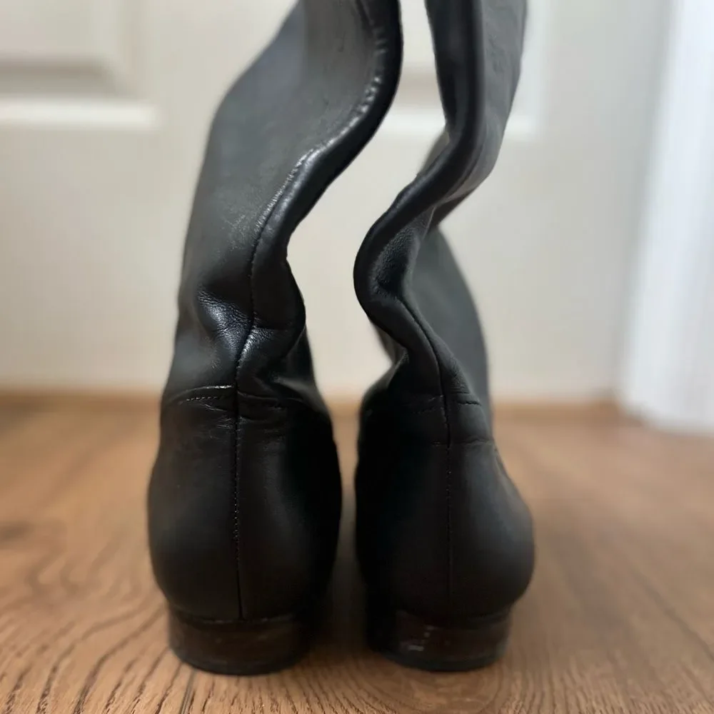 Coach Womens Benita Knee High Equestrian Riding Boots Size 9 Black Soft Leather - Picture 3 of 4